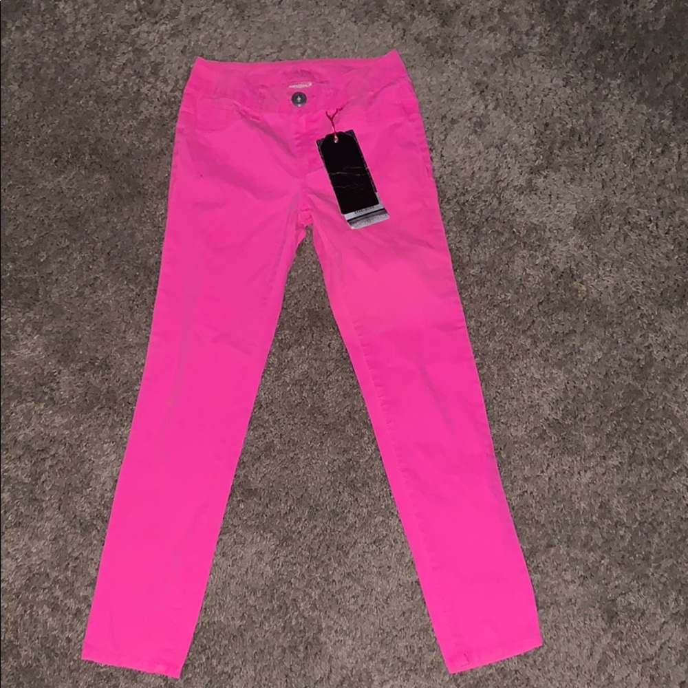 Hot pink jeggings
